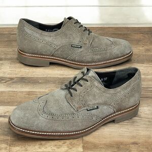 Mephisto Air Jet Wingtip Brogue Oxford Mens 8.5 Tan Brown Suede Derby Dress Shoe
